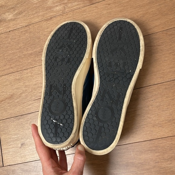 KENZO Tiger platform slip-ons blue marine light Blue leather sneaker sz 8.5 (39) - Picture 12 of 13